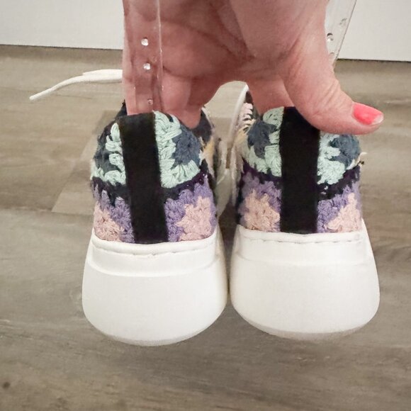 Free People Crochet Catch Me If You Can Platform Sneakers 38 - Picture 6 of 6